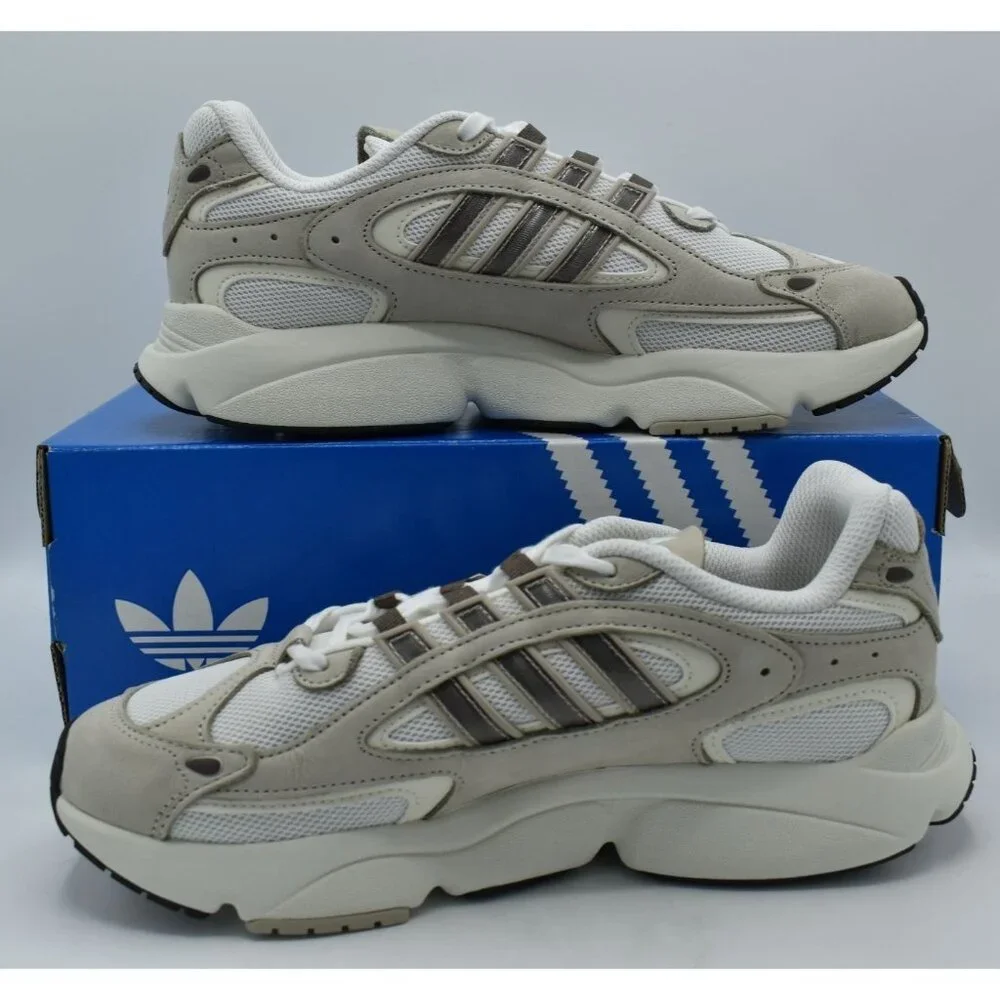 Adidas Originals Mens Size‎ 13 Ozmillen Beige White Lace Up Sneakers Shoes